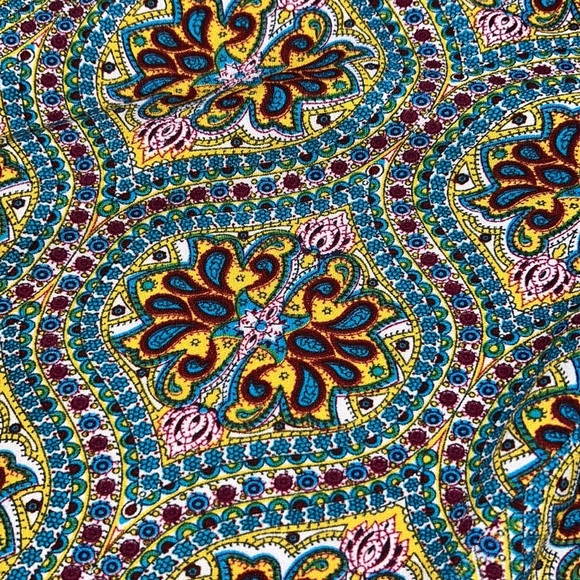 Blue Epic Bohemian Artsy Hippie Coastal Flowy Pocket Pants Yoga Joggers - Picture 10 of 13